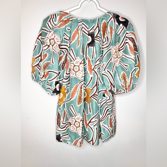 Ulla Johnson  Anila In Topaz Blouse 100% Silk Top Size 8 - Picture 6 of 9